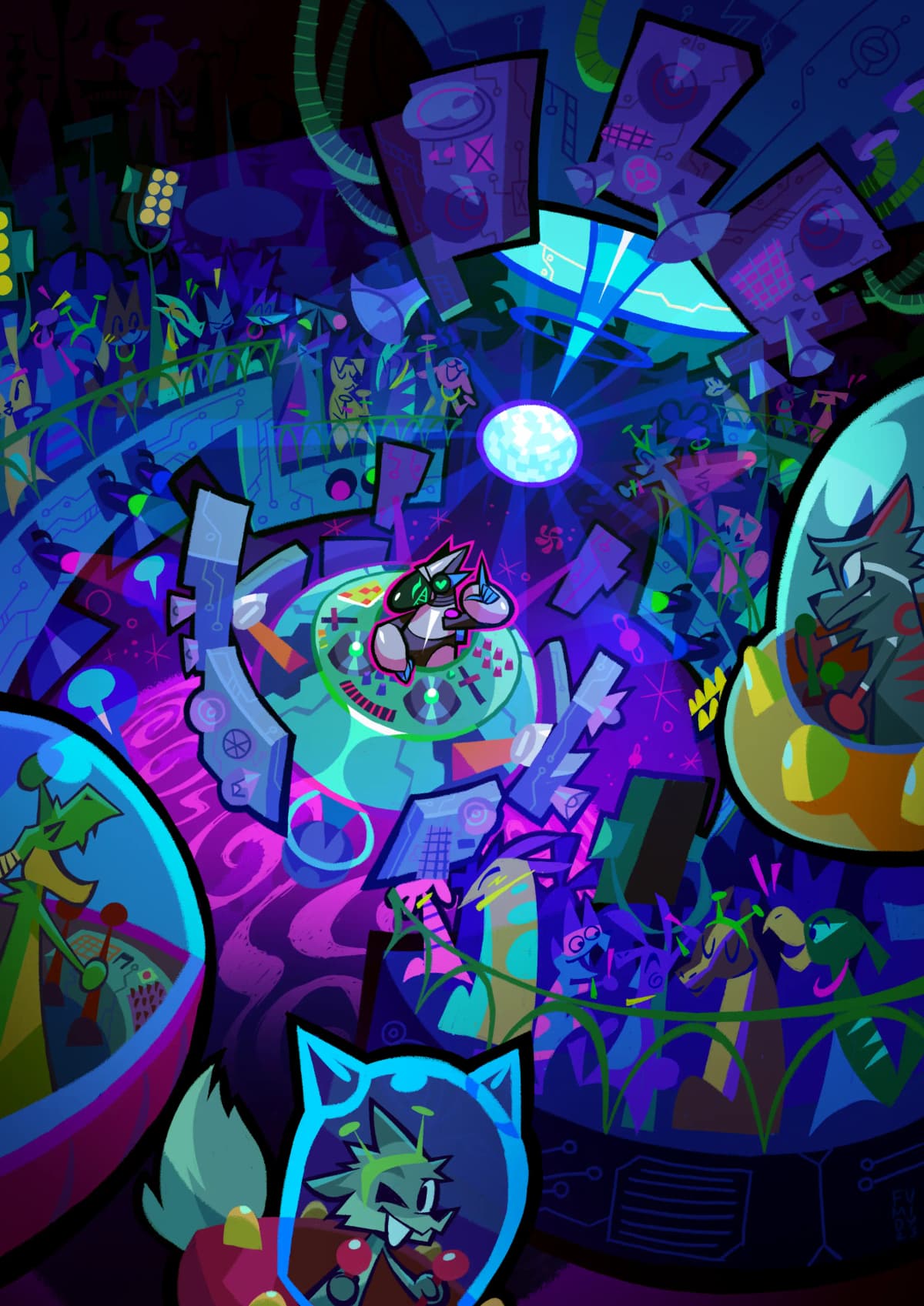 Cyberpunk background